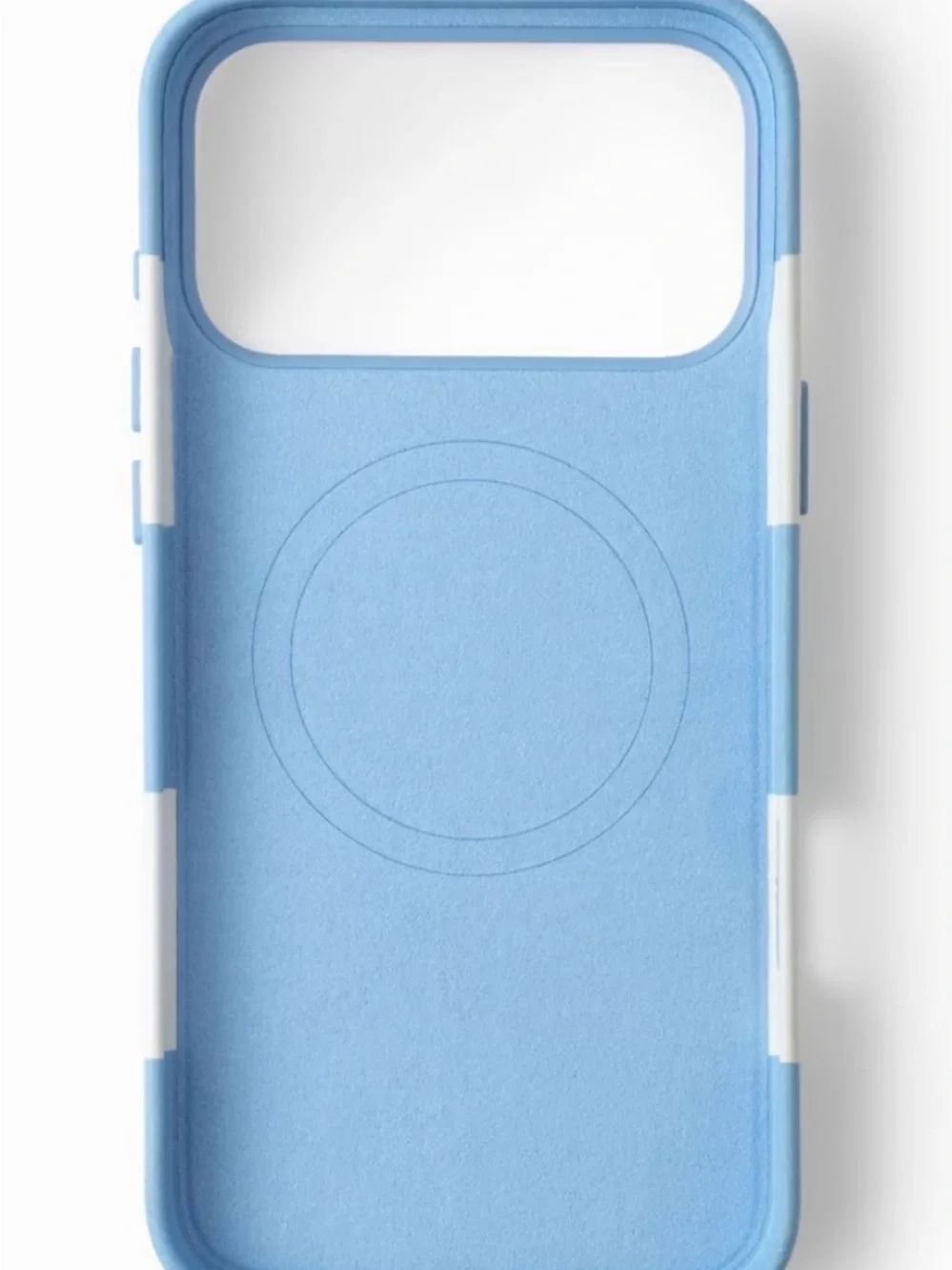 Hello Lux Light Blue Cabana Stripe Pebble PU iPhone Case - 17 Pro Max